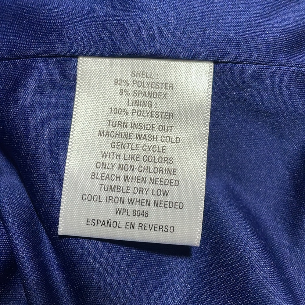 Thalia Sodi Royal Blue Double Breated Cropped Jacket Gold Zippers -M-#0089 - Picture 9 of 12